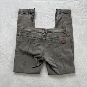 D&G Pants Womens 42 Gray Chino Ankle Zip Skinny Twill Pockets Stretch Casual